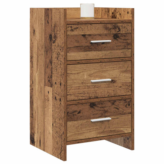 vidaXL Bedside Tables Old Wood 40 x 36 x 70 cm Engineered Wood