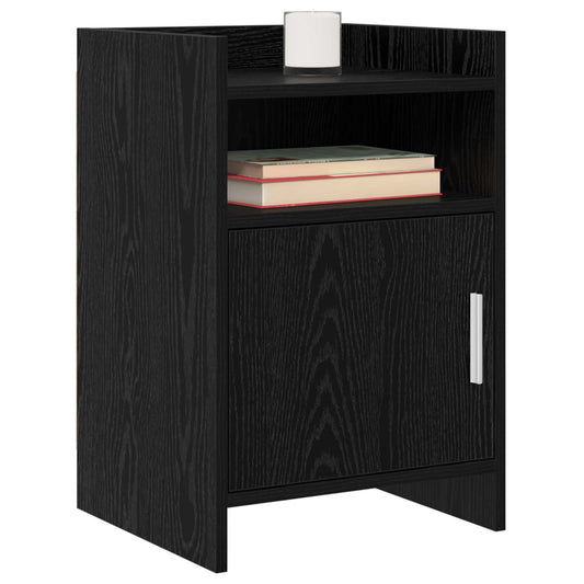 vidaXL Bedside Tables 2 pcs Black Oak 40 x 36 x 60 cm Engineered Wood
