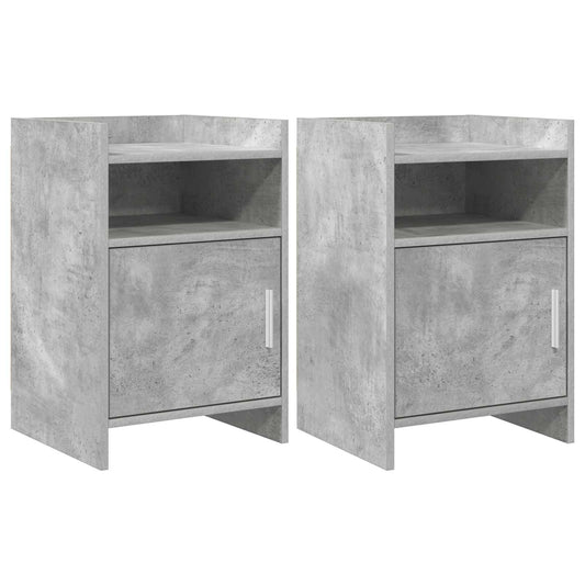 vidaXL Bedside Tables 2 pcs Concrete Grey 40 x 36 x 60 cm