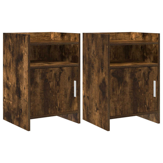vidaXL Bedside Tables 2 pcs Smoked Oak 40 x 36 x 60 cm Engineered Wood