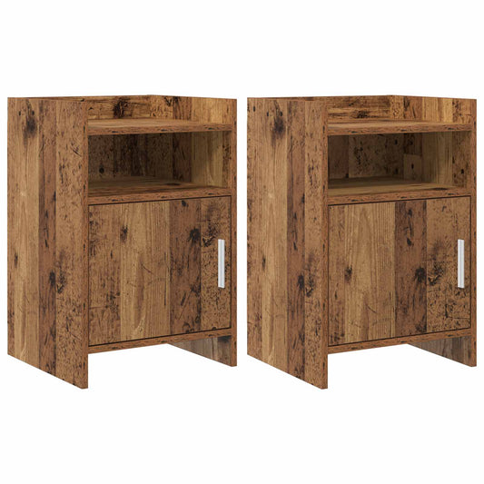 vidaXL Bedside Tables 2 pcs Old Wood 40 x 36 x 60 cm Engineered Wood