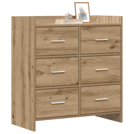 vidaXL Sideboard Artisan Oak 75 x 33 x 80 cm Engineered Wood