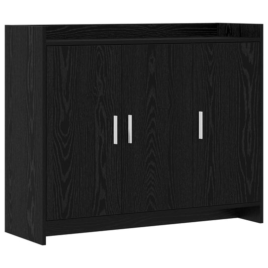 vidaXL Sideboard Black Oak 98.5 x 33 x 80 cm Engineered Wood