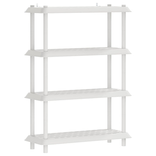 vidaXL Shelving Unit 4-Tier 100 x 40 x 136.5 cm PP White