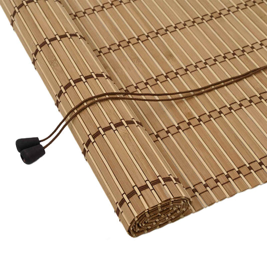 vidaXL Roller Blind Natural and Brown 130 x 220 cm Bamboo