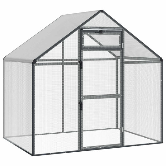 vidaXL Bird Cage Anthracite 181.5 x 110.5 x 173.5 cm Welded Wire Mesh