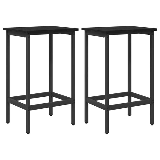 vidaXL Bar Stool 2 pcs Black Oak 40 x 32 x 74 cm Engineered Wood