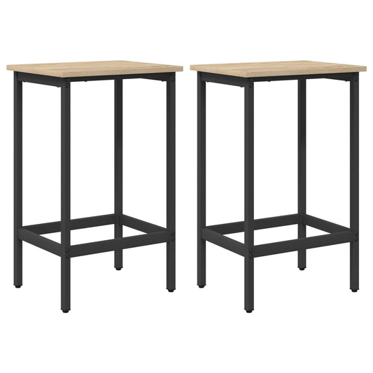 vidaXL Bar Stool 2 pcs Sonoma Oak 40 x 32 x 74 cm Engineered Wood