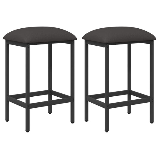 vidaXL Bar Stool 2 pcs Dark Grey 40 x 32 x 74 cm Engineered Wood