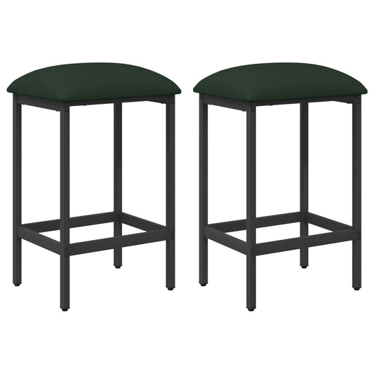 vidaXL Bar Stool 2 pcs Dark Green 40 x 32 x 74 cm Engineered Wood