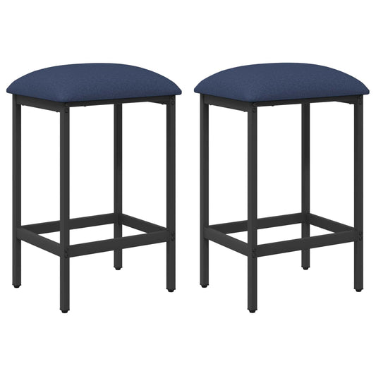 vidaXL Bar Stool 2 pcs Blue 40 x 32 x 74 cm Engineered Wood