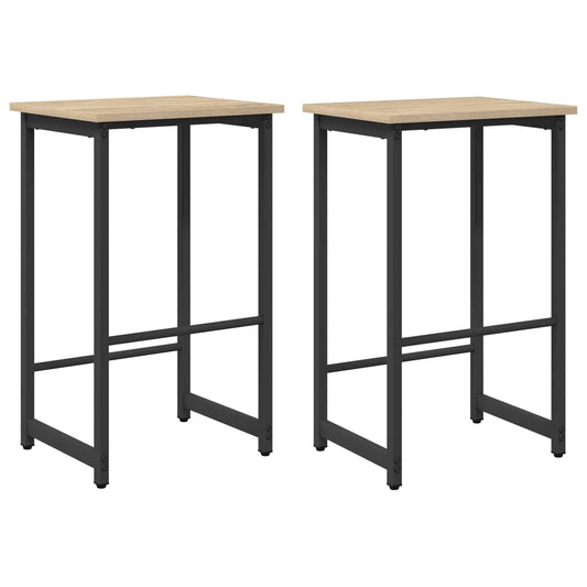vidaXL Bar Stool 2 pcs Sonoma Oak 40 x 32 x 64 cm Engineered Wood