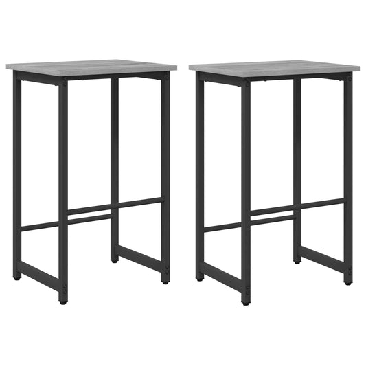 vidaXL Bar Stool 2 pcs Grey Sonoma 40 x 32 x 64 cm Engineered Wood
