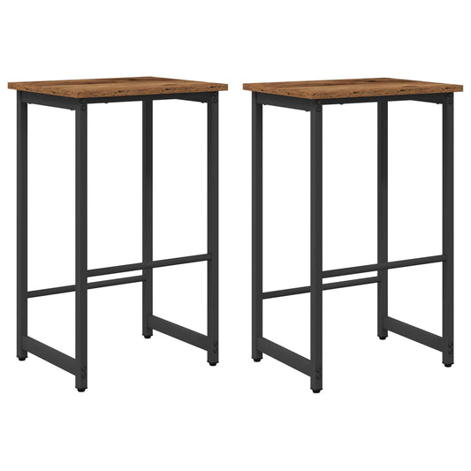 vidaXL Bar Stool 2 pcs Old Wood 40 x 32 x 64 cm Engineered Wood