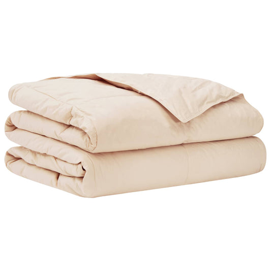 vidaXL Summer Duvet Beige 220 x 240 cm 100% Natural Kapok