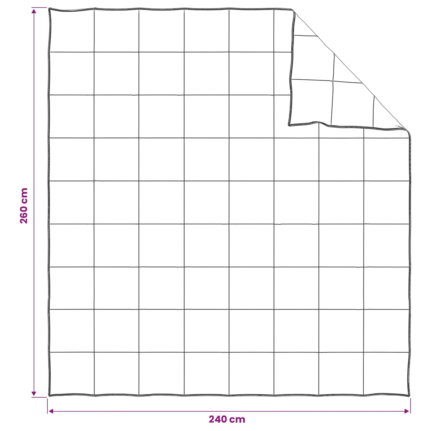vidaXL Winter Duvet White 260 x 240 cm Bamboo