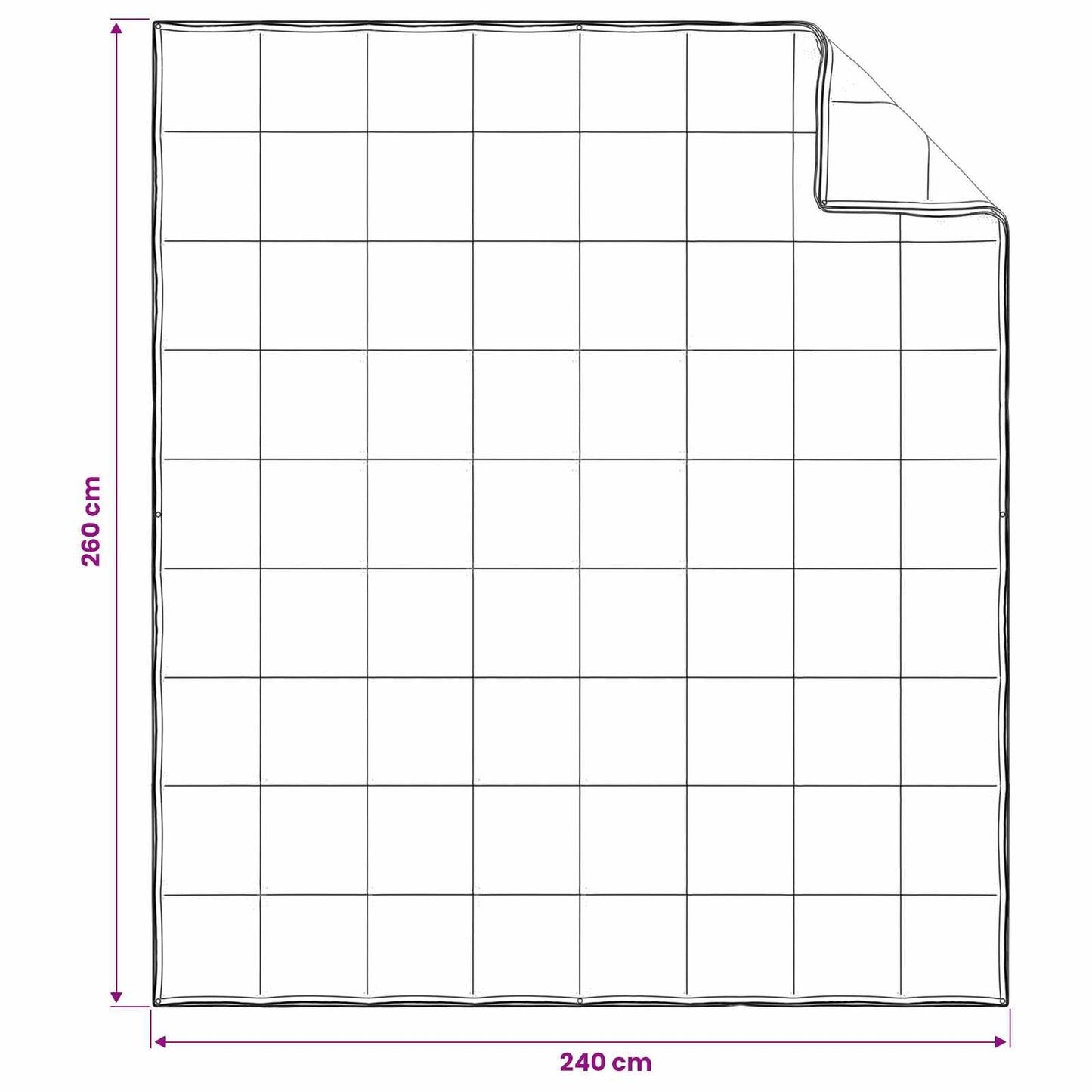 vidaXL Full Year Duvet White 260 x 240 cm Bamboo Fiber