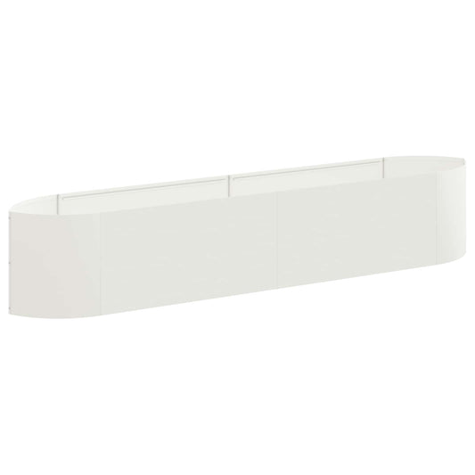 vidaXL Raised Garden Bed White 220 x 40x 40 cm Steel