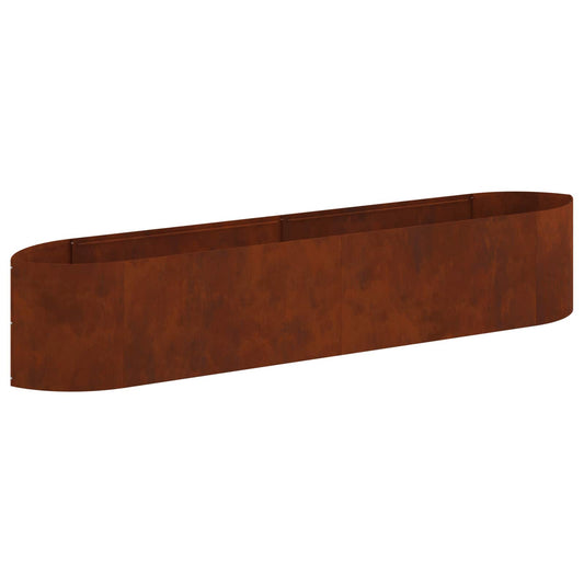 vidaXL Raised Garden Bed Weathering Steel 220 x 40x 40 cm Steel