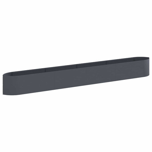 vidaXL Raised Garden Bed Anthracite 380 x 40x 40 cm Steel
