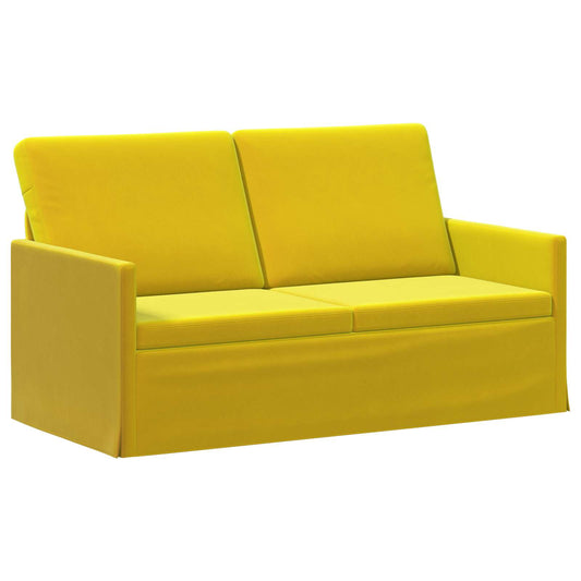 vidaXL 2 Seater Sofa Yellow 150 x 81 x 82 cm Velvet