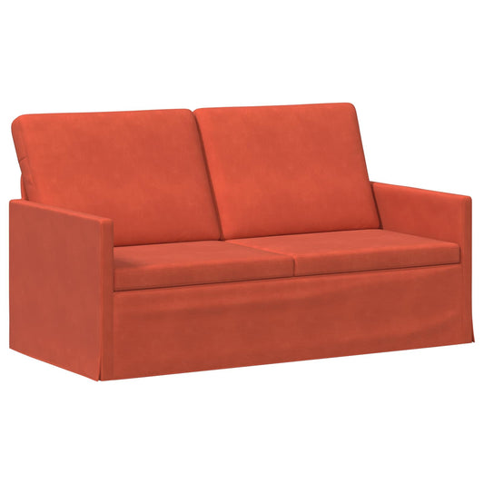 vidaXL 2 Seater Sofa Red Orange 150 x 81 x 82 cm Corduroy Fabric