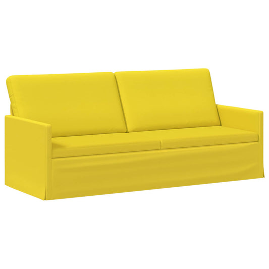 vidaXL 3 Seater Sofa Light Yellow 190 x 81 x 82 cm Fabric