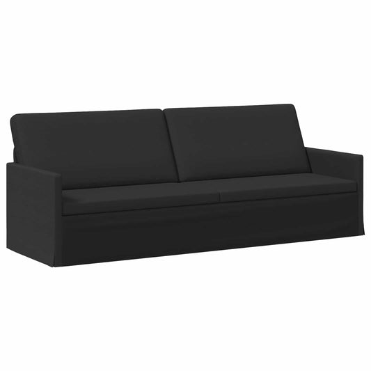 vidaXL 3 Seater Sofa Black 220 x 81 x 82 cm Fabric