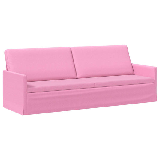 vidaXL 3 Seater Sofa Pink 220 x 81 x 82 cm Fabric