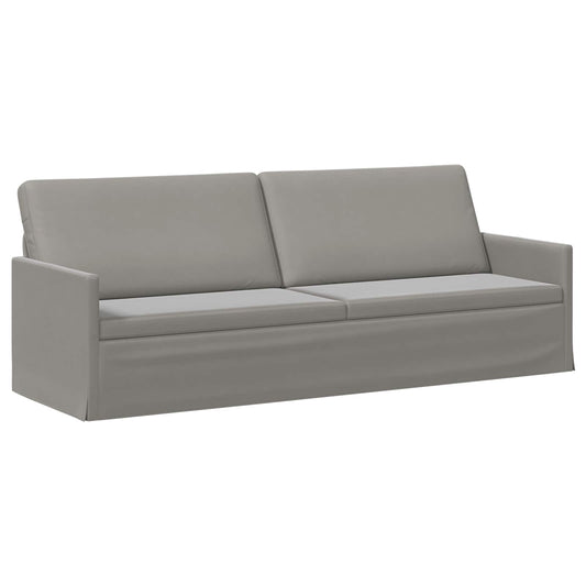 vidaXL 3 Seater Sofa Light Grey 220 x 81 x 82 cm Velvet
