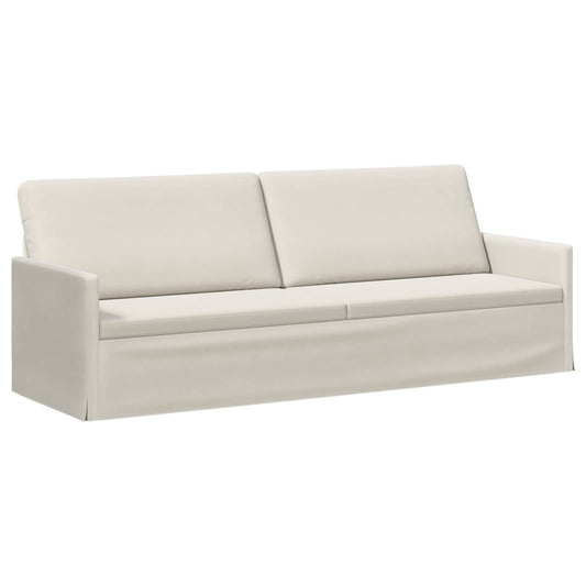 vidaXL 3 Seater Sofa Cream 220 x 81 x 82 cm Velvet