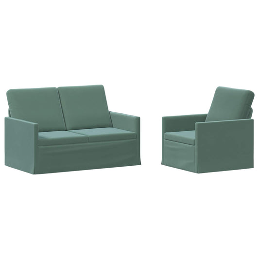 vidaXL Sofa Set 2 pcs Sea Green Velvet