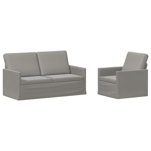 vidaXL Sofa Set 2 pcs Light Grey Velvet