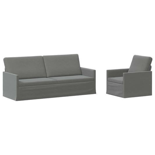 vidaXL Sofa Set 2 pcs Dark Grey Velvet