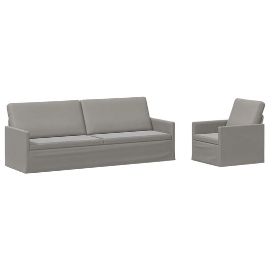 vidaXL Sofa Set 2 pcs Light Grey Velvet