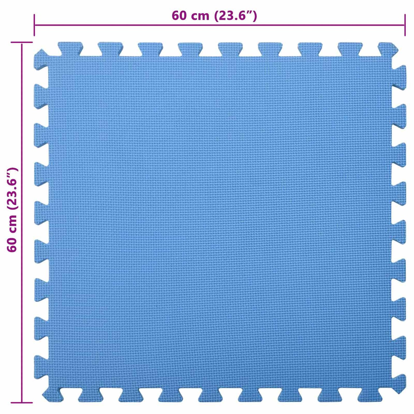 vidaXL Pool Ground Mat 6 pcs Blue 2.16 ㎡ EVA Foam