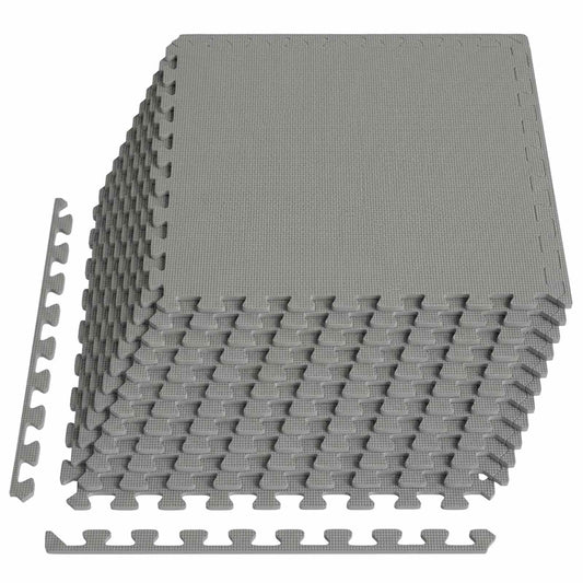 vidaXL Pool Ground Mat 12 pcs Grey 4.32 m² EVA Foam