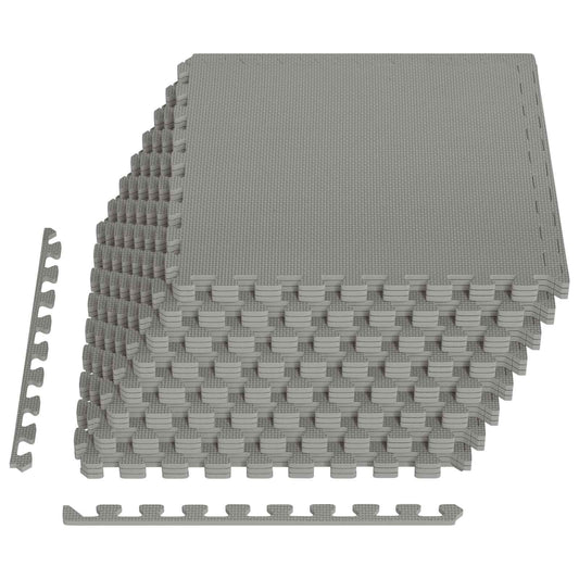 vidaXL Pool Ground Mat 24 pcs Grey 8.64 m² EVA Foam