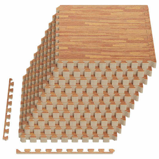 vidaXL Pool Ground Mat 40 pcs Wood 14.4 m² EVA Foam