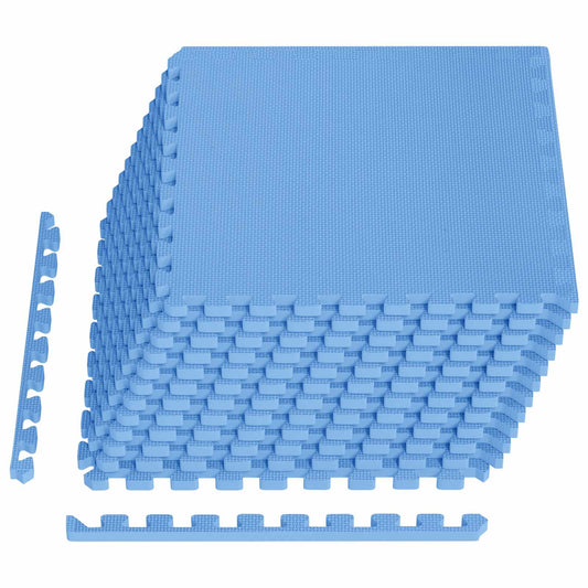 vidaXL Pool Ground Mat 12 pcs Blue 4.32 m² EVA Foam