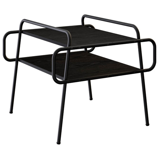 vidaXL Coffee Table Black Oak 50 x 50 x 51 cm Engineered Wood