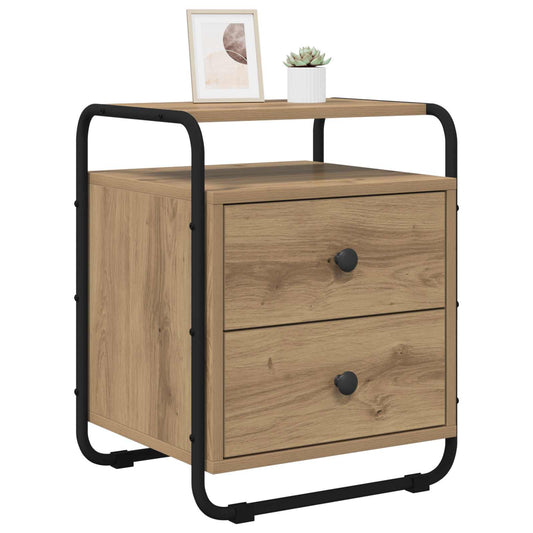 vidaXL Bedside Cabinet Artisan Oak 40 x 36.5 x 50 cm Engineered Wood