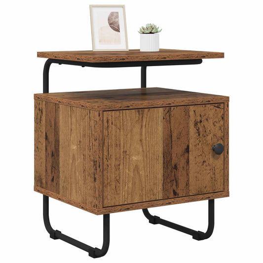 vidaXL Bedside Cabinet 2 pcs Old Wood 40 x 36.5 x 50 cm