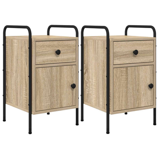 vidaXL Bedside Cabinet 2 pcs Sonoma Oak 35 x 36.5 x 61 cm