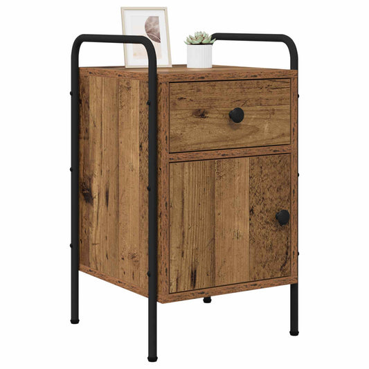 vidaXL Bedside Cabinet Old Wood 35 x 36.5 x 61 cm Engineered Wood
