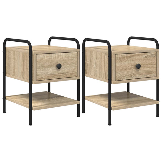 vidaXL Bedside Cabinet 2 pcs Sonoma Oak 35 x 36.5 x 47 cm
