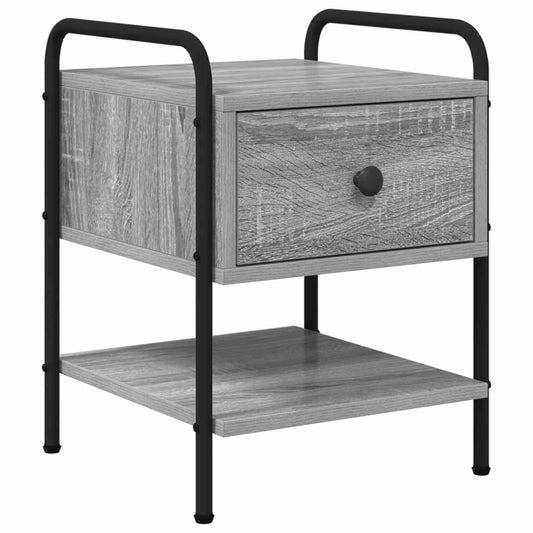 vidaXL Bedside Cabinet Grey Sonoma 35 x 36.5 x 47 cm Engineered Wood