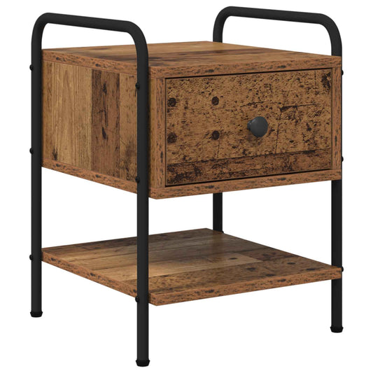 vidaXL Bedside Cabinet Old Wood 35 x 36.5 x 47 cm Engineered Wood