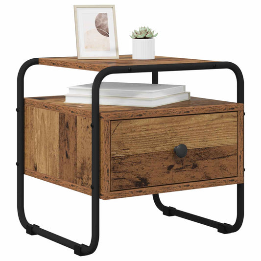 vidaXL Bedside Cabinet 2 pcs Old Wood 40 x 39.5 x 40 cm