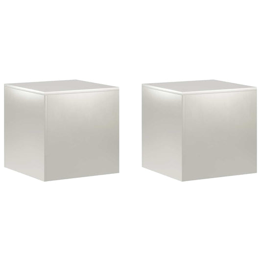 vidaXL Plant Stand 2 pcs Silver 40 x 40 x 40 cm Steel